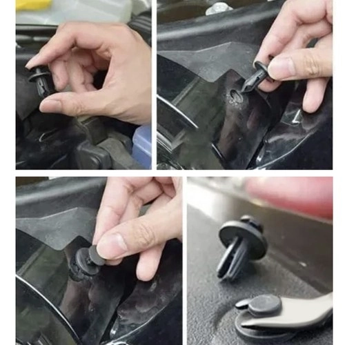 Universele set autoklemmen en clips met gereedschappen