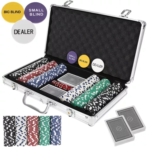 Poker - set van 300 fiches in HQ-koffer