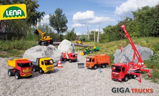 Graafmachine Lena Giga Trucks geel-zwart