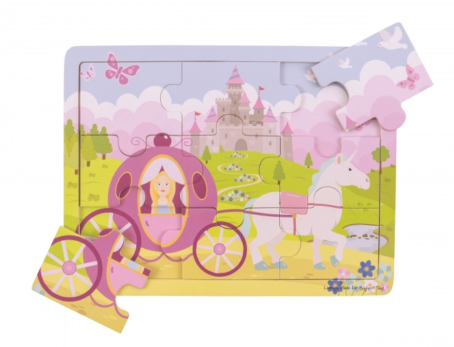 Bigjigs Toys Houten puzzel prinses met koets