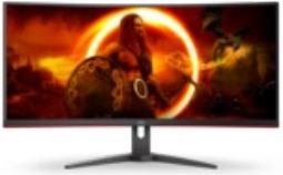 Gebogen 34″ gamingmonitor VA, 144 Hz, HDMI, DisplayPort