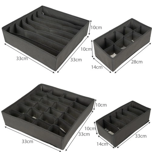 Organizer voor ondergoed - set van 4 stuks. Ruhy 19914