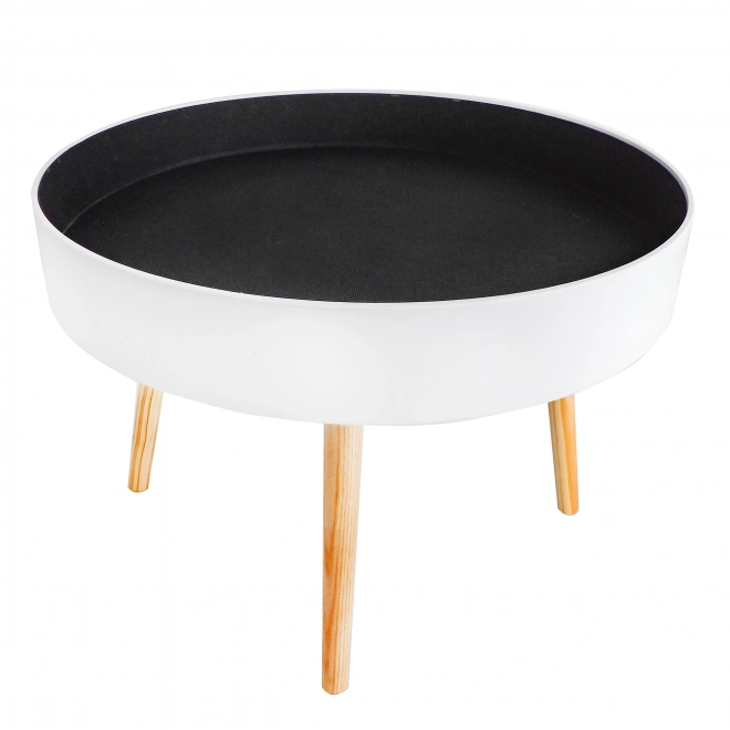 Ronde salontafel met opbergruimte 60 cm