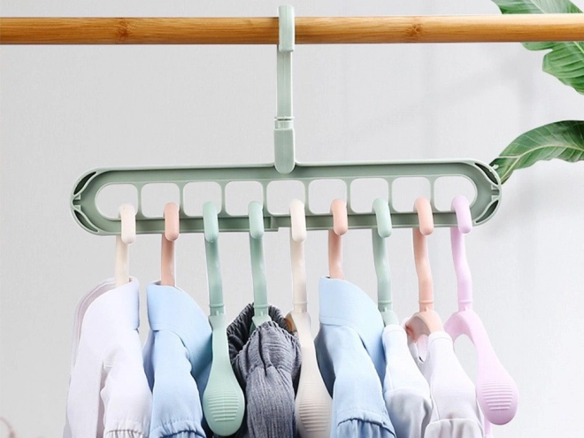 Multifunctionele kledingkast organizer groen 2 stuks