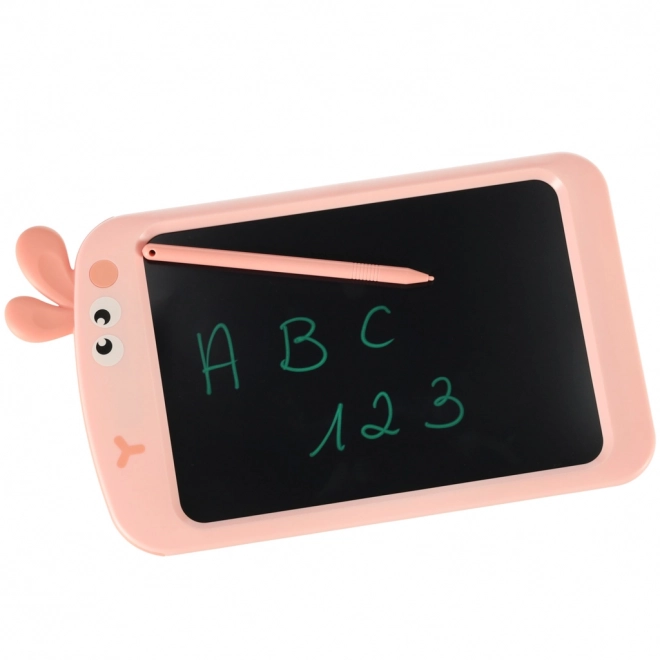 Roze kindertekentablet met LCD-scherm en stylus