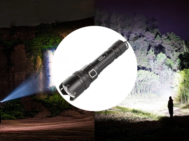 Tactische LED zaklamp met zoom Bailong XHP99