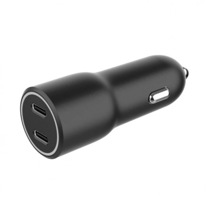 Autolader met 2x USB-C PD 40W zwart