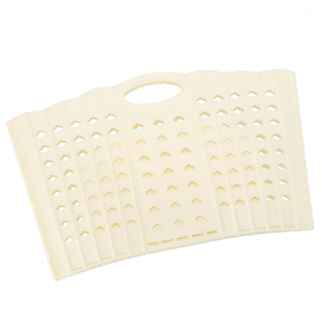 Opvouwbare crèmekleurige wasmand