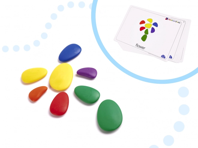 Creatieve gekleurde stenen Montessori set 65 stuks