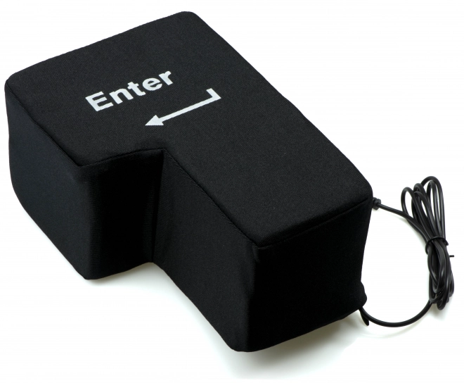 Grote antistress USB kussen voor ENTER-toets