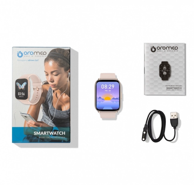 ORO Fit Pro GT Smartwatch Roze