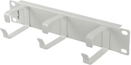 Kabelorganizer 10" met 3 metalen houders type B, grijs