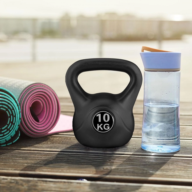 Kettlebell voor oefening zwart - 10kg