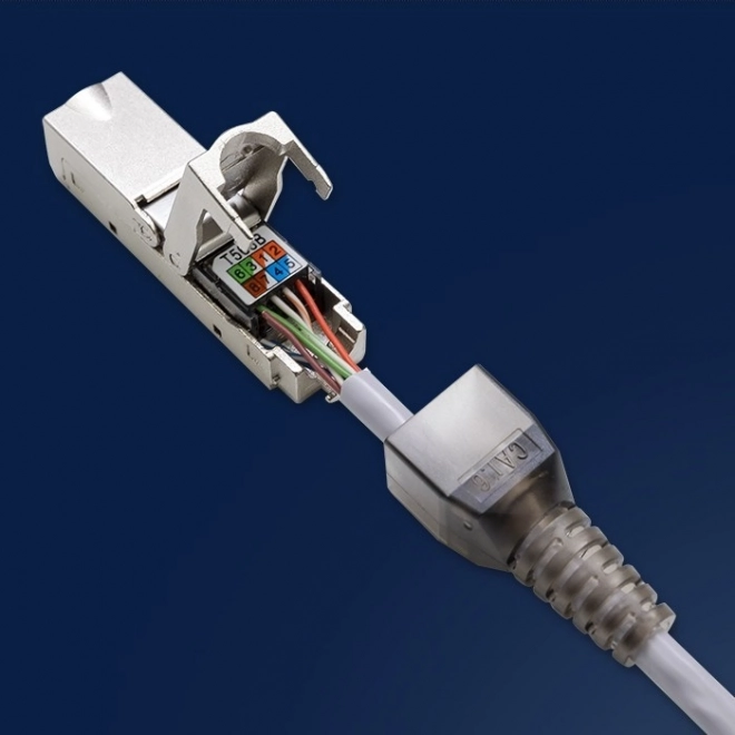 Gereedschapsloze RJ45-connector STP Cat6