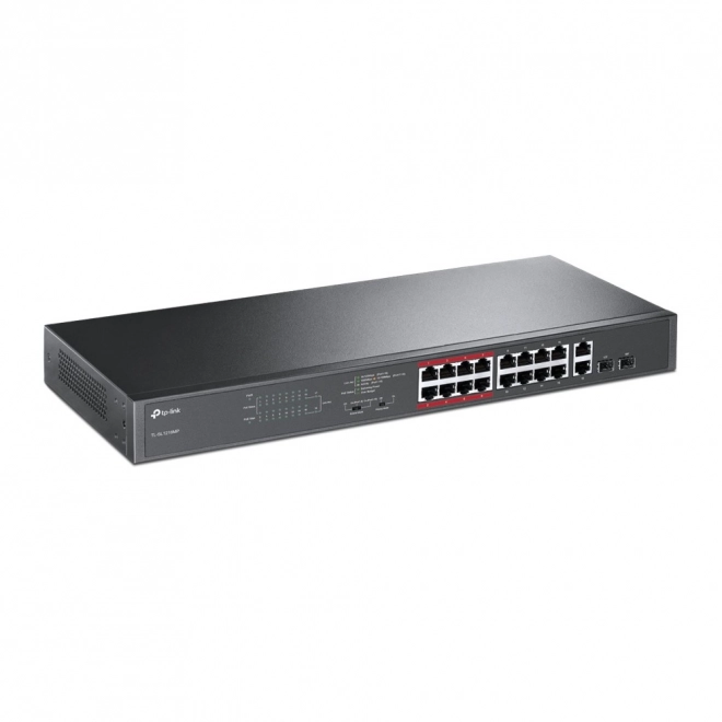 16-poorts PoE+ switch TL-SL1218MP met gigabit RJ45-poorten en SFP-slots