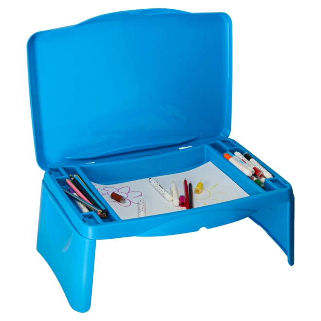 Kinderautotafel met opbergruimte – Blauw