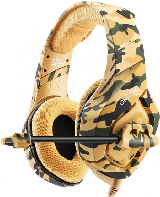 ONIKUMA gaming-headset geel