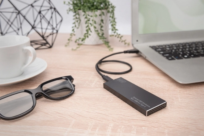 Externe USB Type C behuizing voor M.2 SSD SATA III, aluminium