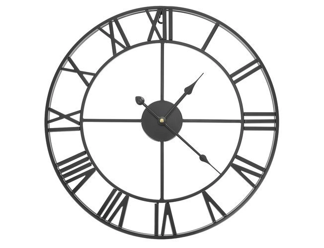 zwarte retro wandklok