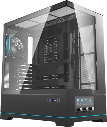 Computerbehuizing met ventilator Darkflash DY451L PRO (zwart)