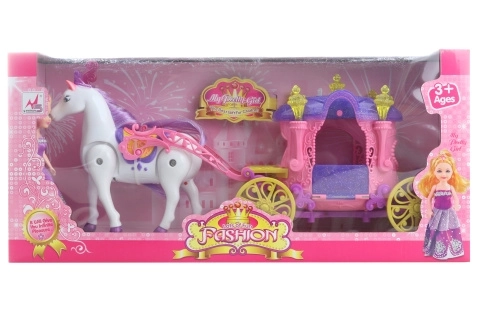 Paard met poppenwagen