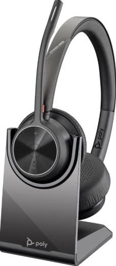 Draadloze headset Voyager 4320 USB‑C met BT700‑adapter en oplaadstandaard