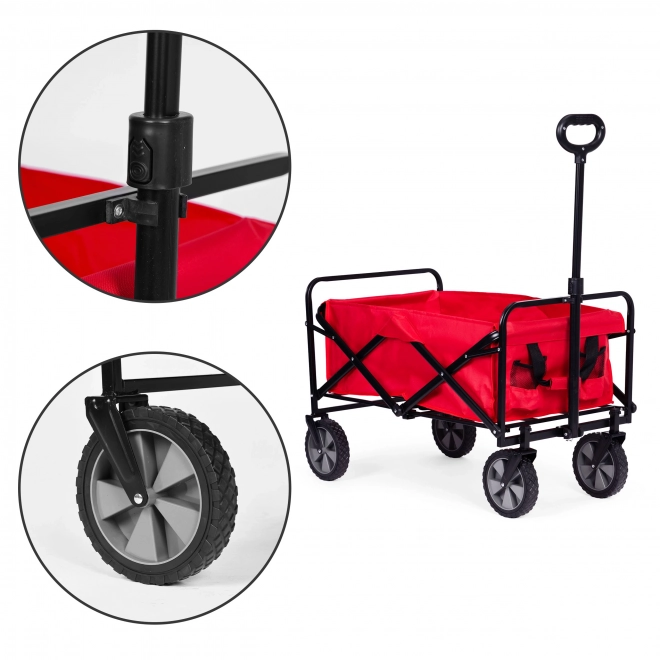 Opvouwbare transportkar MultiGarden rood 47x105 cm