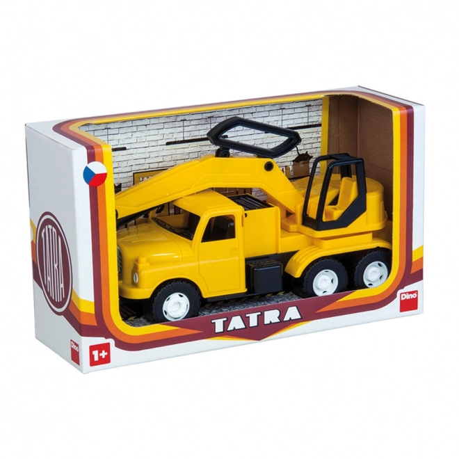 Auto Tatra 148 - gele graafmachine