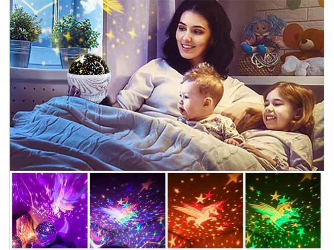 Roterende sterprojector nachtlamp