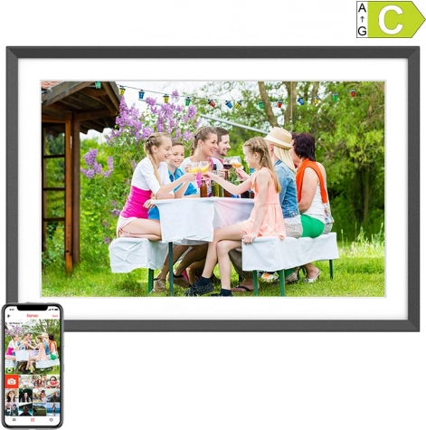 Arzopa slimme digitale fotolijst 15,6" Full HD met Frameo-app