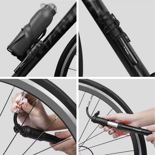 Handmatige fietspomp met houder Trizand