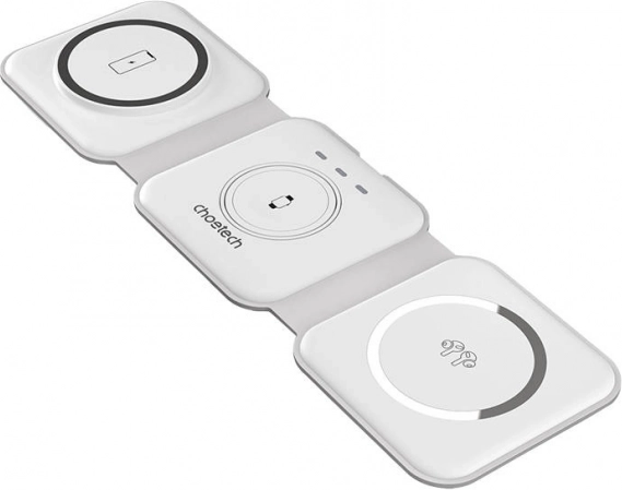 Magnetische draadloze oplader 3-in-1 15 W wit