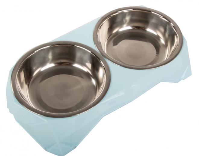 Metalen dubbele voerbak voor honden en katten