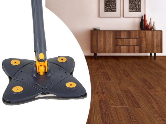 Revolutionaire roterende mop voor vloeren
