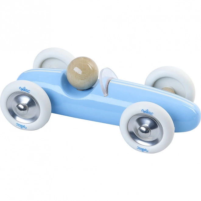 Vilac Groot houtauto Grand prix vintage lichtblauw