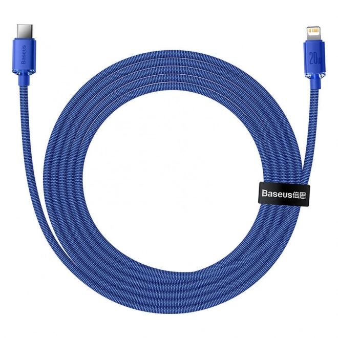Baseus Crystal Shine kabel USB-C naar Lightning 20W PD 2m blauw
