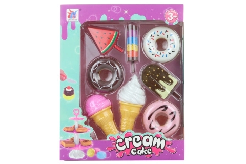 Set van cupcakes en ijsjes