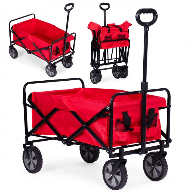 Opvouwbare transportkar MultiGarden rood 47x105 cm