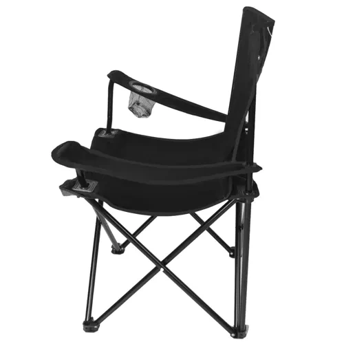 Vouwstoel / fauteuil voor vissen / kamperen - zwart