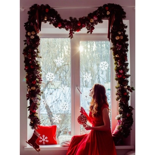 Kerstguirlande / decoratie 2,7 m HQ Ruhhy 22323