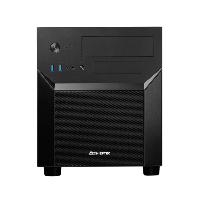 Zwarte computerkast mATX Cube Mesh Serie