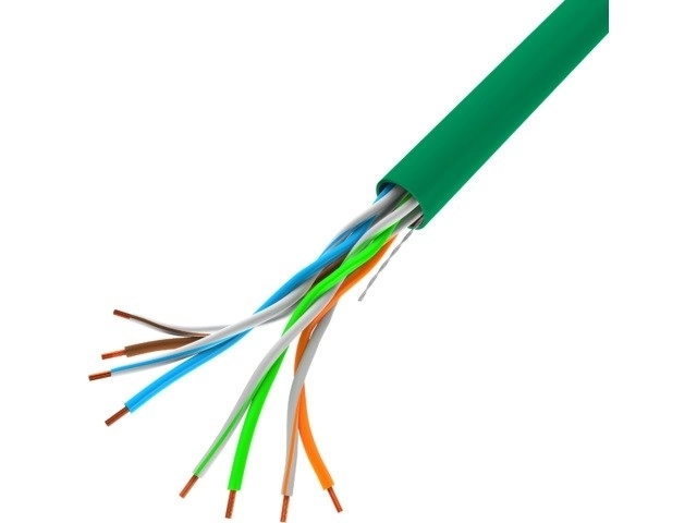 UTP-kabel cat. 5e draad CU groen