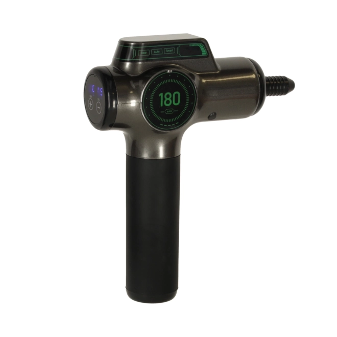 Draagbare massagepistool met LED-display 8-in-1