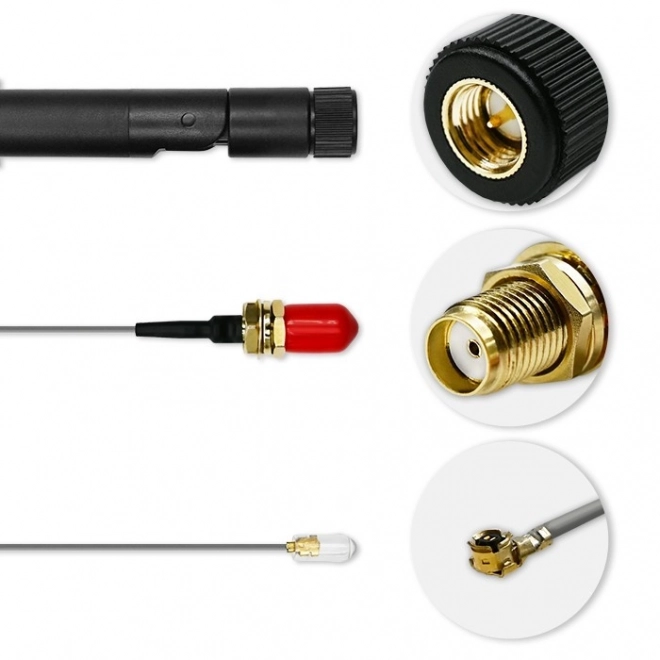 Wi-Fi antenne 2.4/2.5GHz en 5.1/5.8GHz 5dBi omnidirectioneel voor binnengebruik
