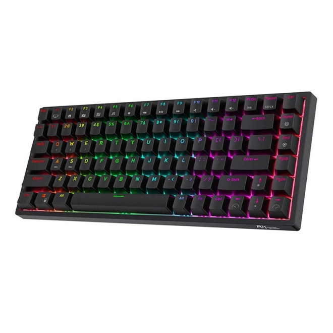 Draadloos mechanisch toetsenbord Royal Kludge RK84 met RGB-achtergrondverlichting en rode schakelaars