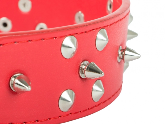 Verstelbare halsband voor honden met studs van ecologisch leer