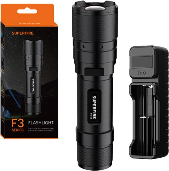 Zaklamp Superfire met helderheid 570 lm