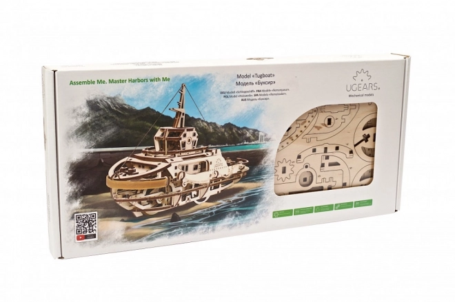 Ugears 3D puzzel - Sleepboot 169 stukken
