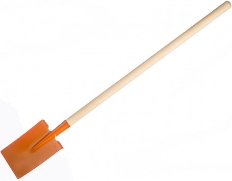 Teddies kinderschop met houten steel, recht – Oranje