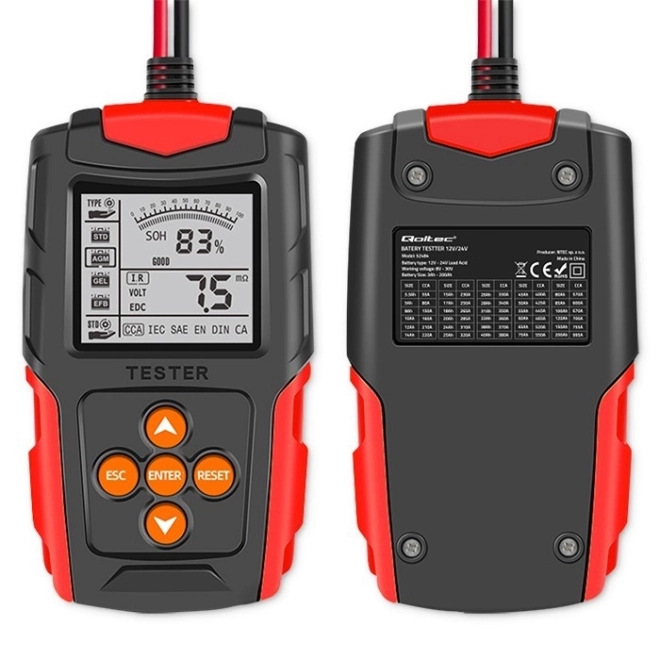 Digitale batterijtester met LCD-scherm | 12V | 24V | 3Ah-200Ah